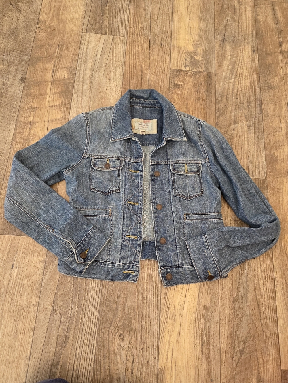 Vintage Abercrombie & Fitch Denim Jacket Sz Med 90s Y2k